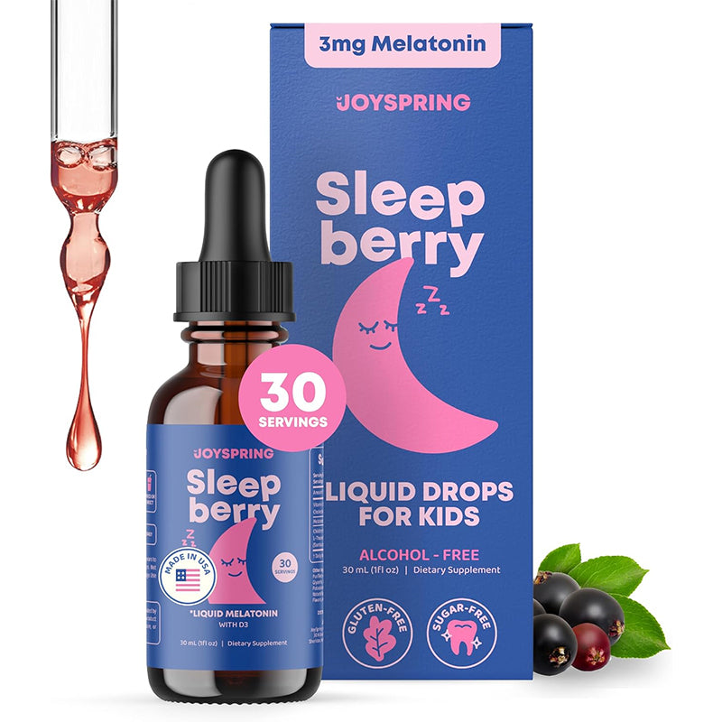 Kid-friendly liquid melatonin with natural berry flavor