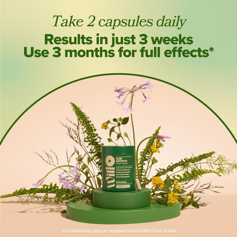 "Women's hair growth support capsules for thicker, fuller hair"