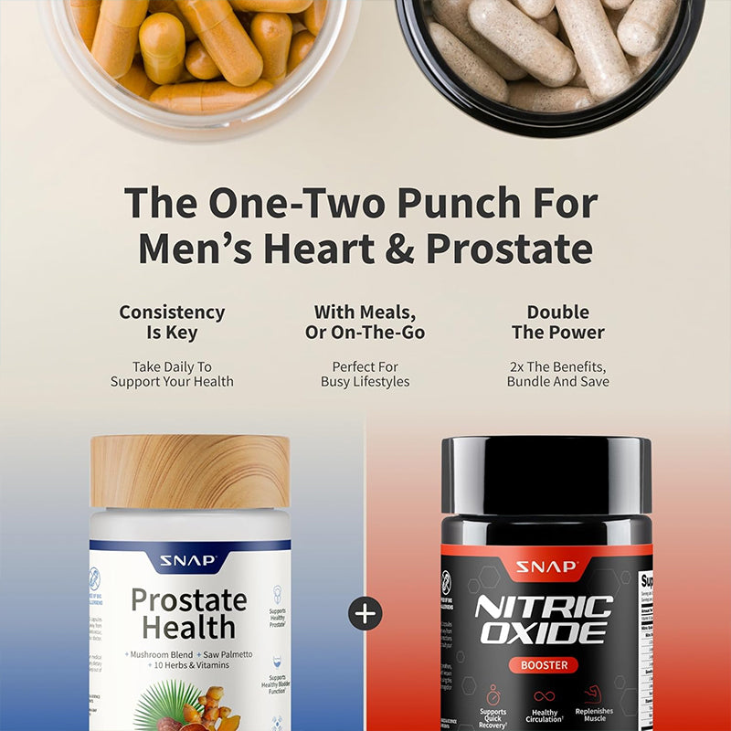 "Snap Supplements men's prostate health formula with anti-inflammatory ingredients"