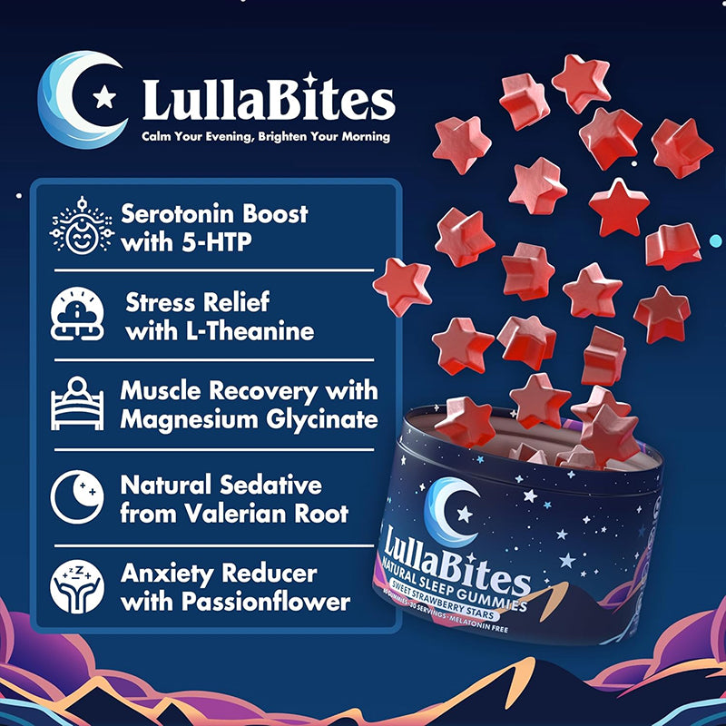 "Natural Sleep Gummies in hand - delicious berry flavored melatonin gummies for better sleep quality"