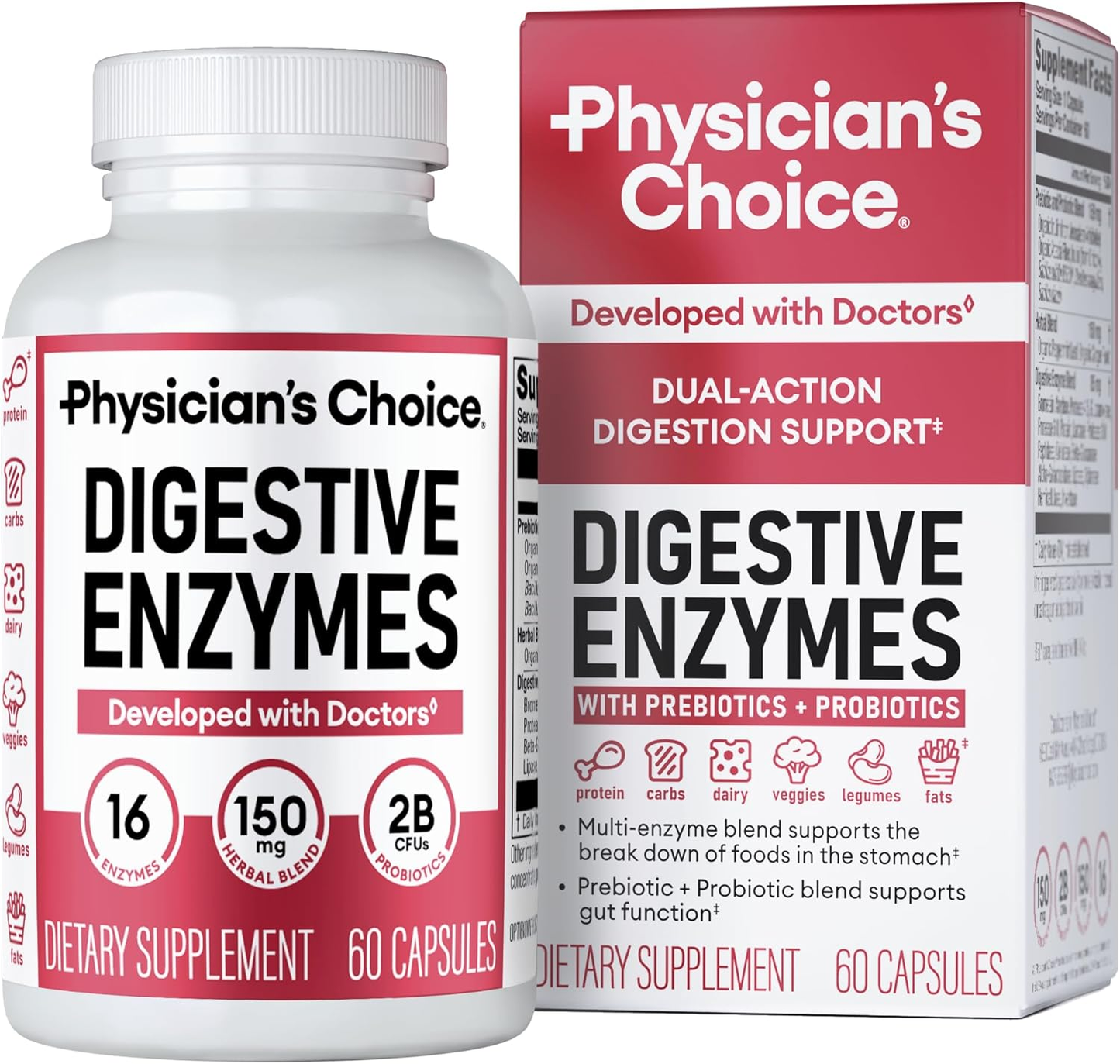 "Physician's CHOICE digestive enzymes multi-enzyme complex"