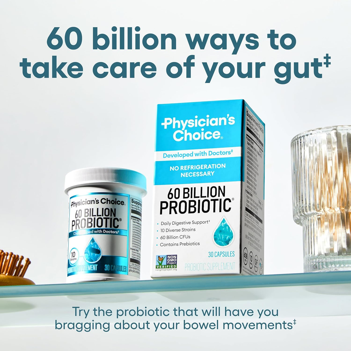 "High-potency probiotic supplement for digestive and immune health"