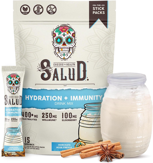 Salud 2-in-1 hydration packets with immunity electrolytes powder"
