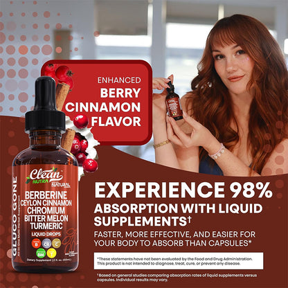 "Natural blood sugar support supplement with berberine and cinnamon"