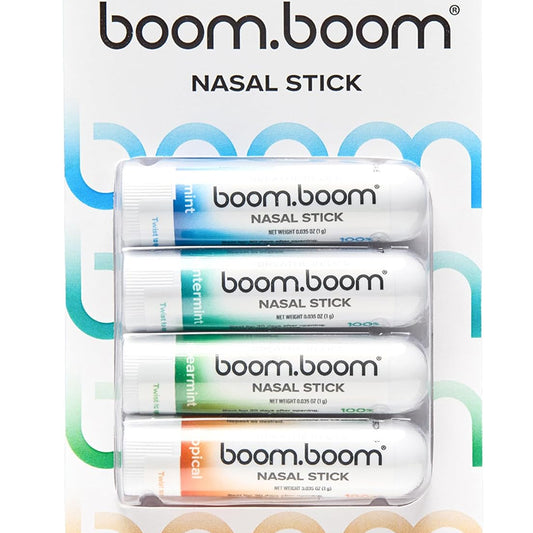 BoomBoom Nasal Stick natural aromatherapy inhaler with essential oils for instant energy and focus boost