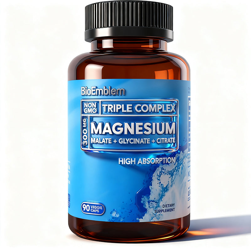 "BioEmblem triple magnesium complex with 3 forms for maximum absorption"