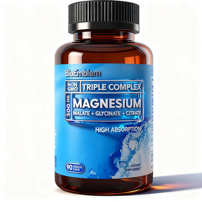 "BioEmblem triple magnesium complex with 3 forms for maximum absorption"