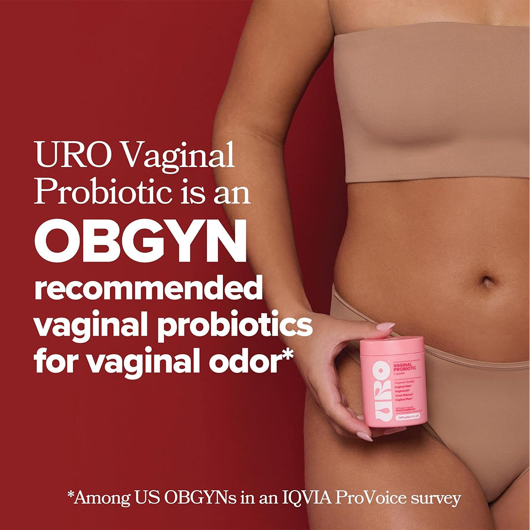 Women taking O Positiv URO probiotics for daily intimate wellness routine"