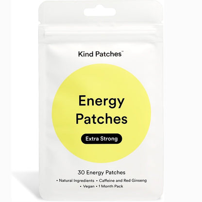 Natural energy patches for sustained daily vitality