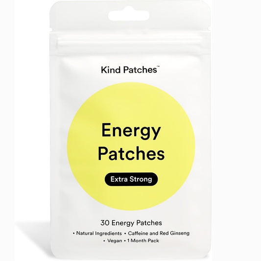 Natural energy patches for sustained daily vitality