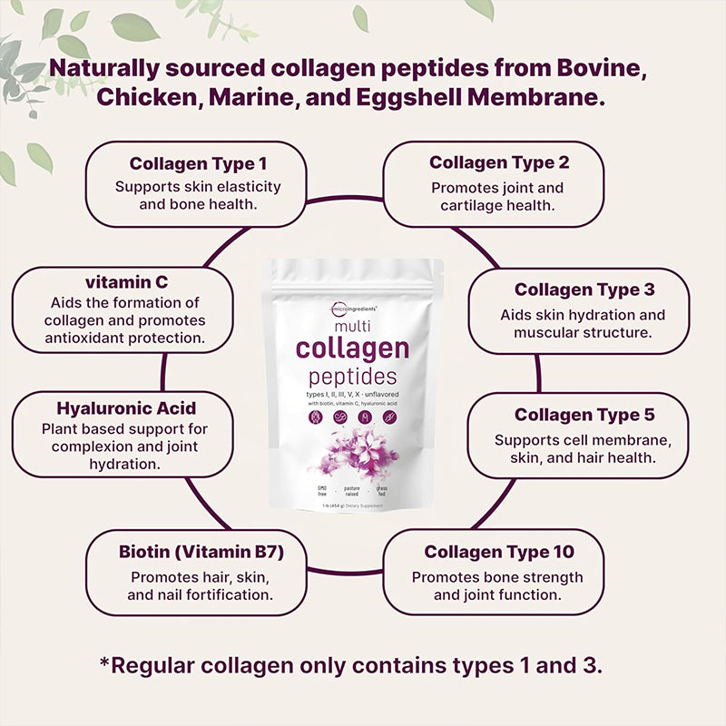 "Collagen peptides powder in measuring scoop - unflavored hydrolyzed collagen supplement for daily wellness routine"
