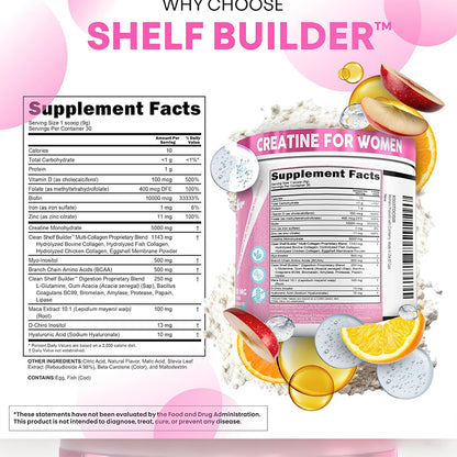 Vitalisen Creatine for Women - tropical orange flavor, 30 servings, made in USA
