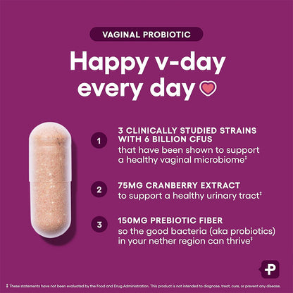 "Physician's CHOICE vaginal probiotics supplement facts and ingredients label"