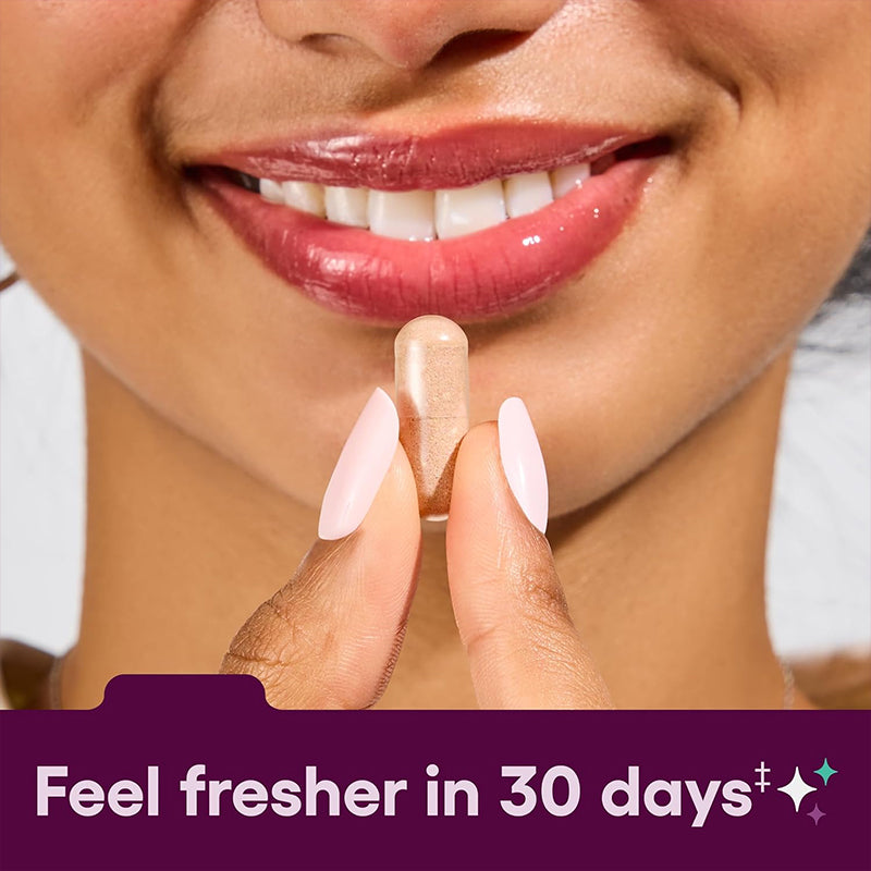 "Vaginal health probiotics bottle showing 60 capsules for women's wellness"