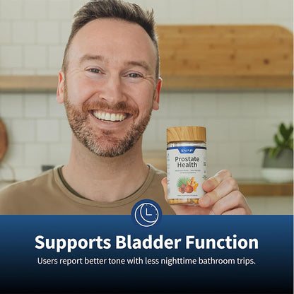 "Natural prostate support capsules with saw palmetto extract and turmeric for urinary health"