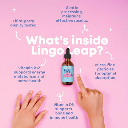 "JoySpring speech support supplement bottle for children's communication development"