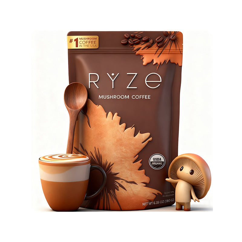 Premium mushroom coffee blend with adaptogenic benefits for natural energy