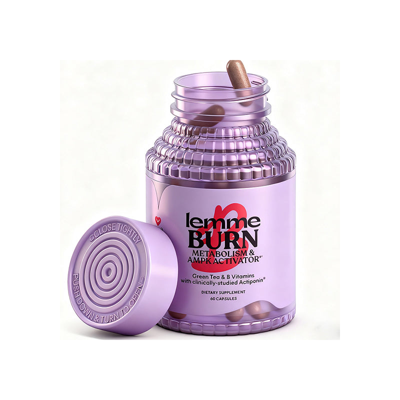 Lemme Burn premium fat burner supplement bottle featuring natural weight management and metabolism boost formula