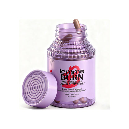 Lemme Burn premium fat burner supplement bottle featuring natural weight management and metabolism boost formula