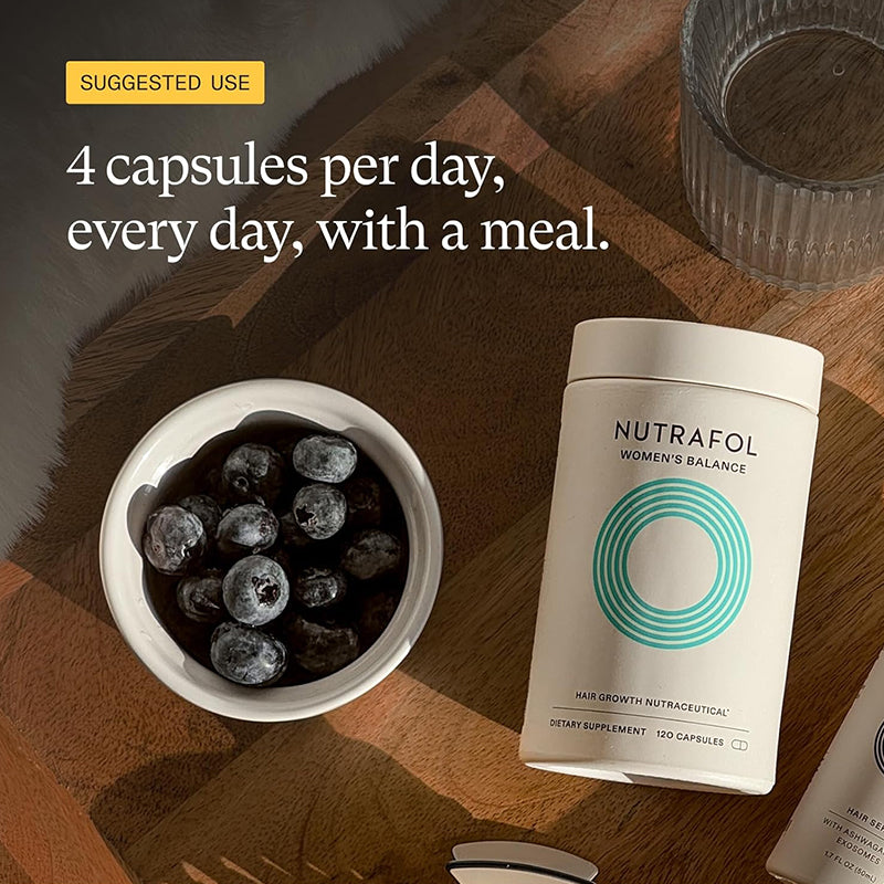 "Dermatologist recommended Nutrafol hair supplements for thicker stronger hair growth"