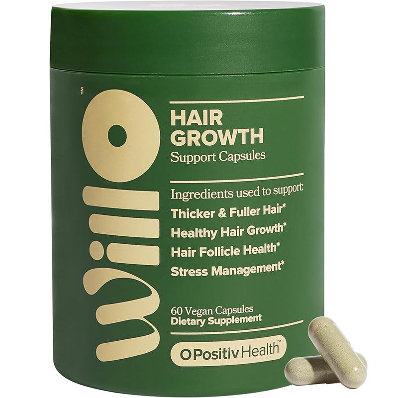 "O Positiv Willo hair growth supplement for women with Lustriva complex"