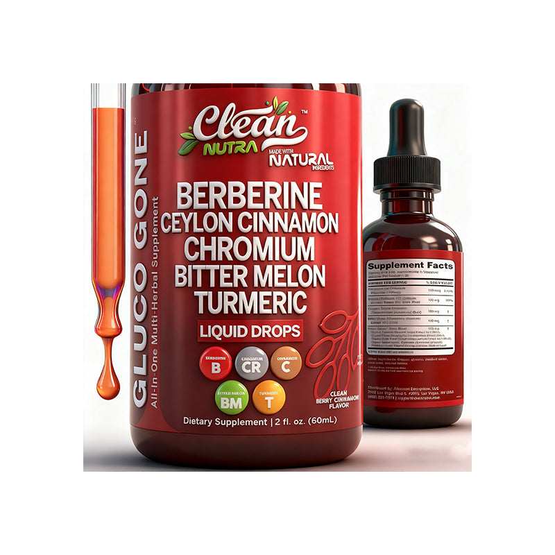 "Berberine with Ceylon cinnamon liquid drops by Clean Nutra"