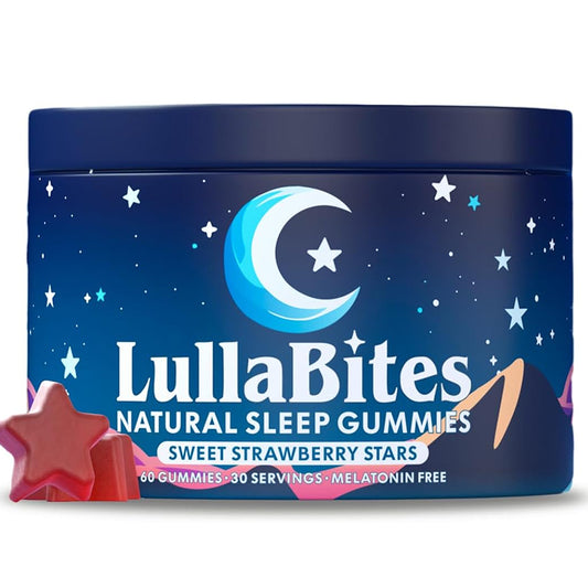"Natural Sleep Gummies product label showing ingredients and dosage instructions - non-habit forming sleep aid"