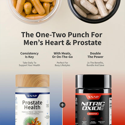"Snap Supplements men's prostate health formula with anti-inflammatory ingredients"