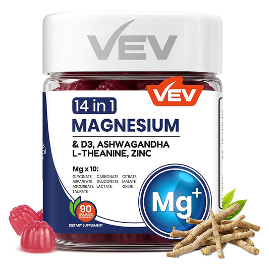 14-in-1 magnesium complex gummies with ashwagandha for stress relief"